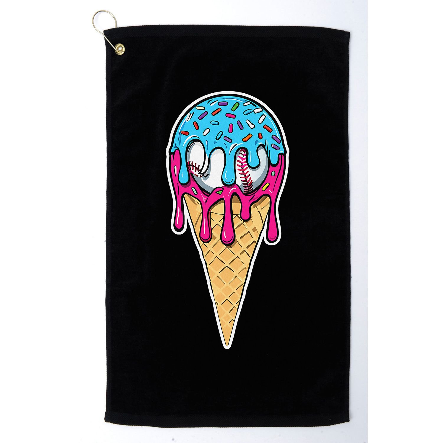 Baseball Drip Home Plate Ice Cream Sport Players  Fans Golf Towel