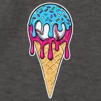 Baseball Drip Home Plate Ice Cream Sport Players  Fans Vector Backpack