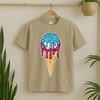 Baseball Drip Home Plate Ice Cream Sport Players  Fans T-Shirt