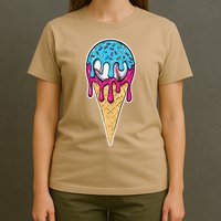 Baseball Drip Home Plate Ice Cream Sport Players  Fans T-Shirt