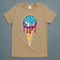 Baseball Drip Home Plate Ice Cream Sport Players  Fans T-Shirt