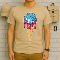 Baseball Drip Home Plate Ice Cream Sport Players  Fans T-Shirt