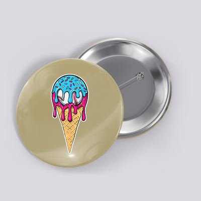 Baseball Drip Home Plate Ice Cream Sport Players  Fans Button