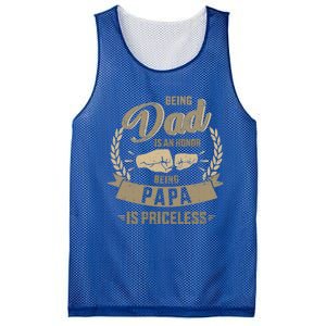 Being Dad Honor Papa Priceless For FatherS Day From Son Gift Mesh Reversible Basketball Jersey Tank