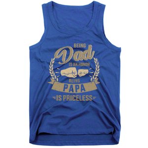 Being Dad Honor Papa Priceless For FatherS Day From Son Gift Tank Top