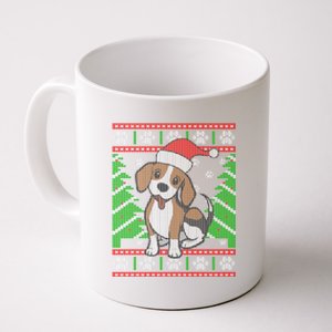 Beagle Dog Holiday Tree Pawprints Vet Ugly Christmas Meaningful Gift Coffee Mug