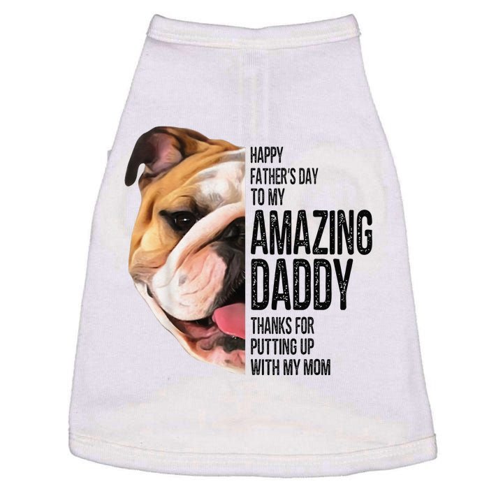 Bulldog Dad Happy Fathers Day To My Amazing Dad Bulldog Doggie Tank