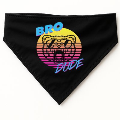 Bro Dude High Energy Retro Wave Frat Party Animal 80s Jock USA-Made Doggie Bandana