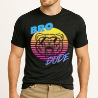 Bro Dude High Energy Retro Wave Frat Party Animal 80s Jock Cooling Performance Crew T-Shirt