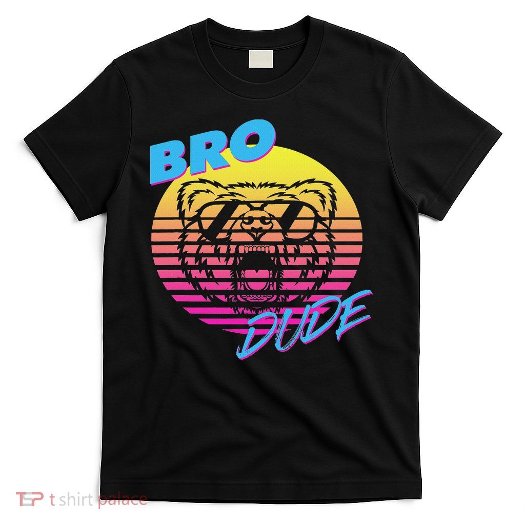 Bro Dude High Energy Retro Wave Frat Party Animal 80s Jock T-Shirt
