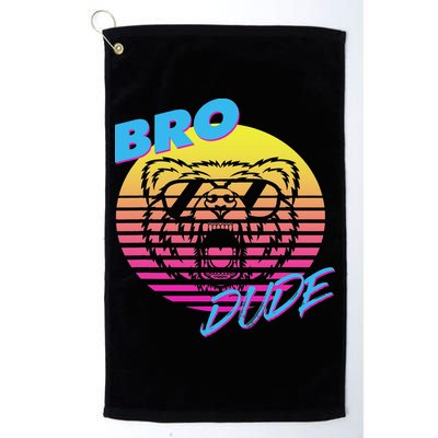 Bro Dude High Energy Retro Wave Frat Party Animal 80s Jock Golf Towel