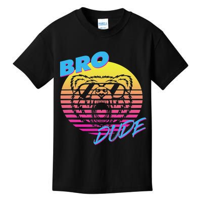 Bro Dude High Energy Retro Wave Frat Party Animal 80s Jock Kids T-Shirt