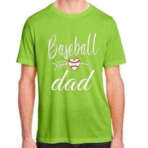 Baseball Dad Heart For Baseball Lovers Funny Gift Adult ChromaSoft Performance T-Shirt