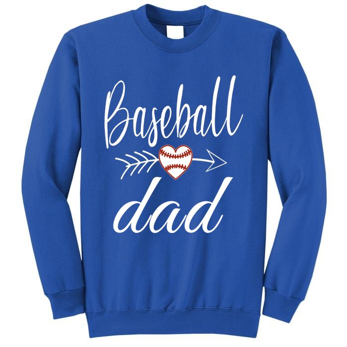 Baseball Dad Heart For Baseball Lovers Funny Gift Sweatshirt