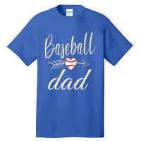 Baseball Dad Heart For Baseball Lovers Funny Gift Tall T-Shirt