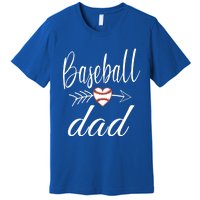 Baseball Dad Heart For Baseball Lovers Funny Gift Premium T-Shirt