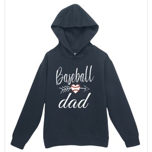 Baseball Dad Heart For Baseball Lovers Funny Gift Urban Pullover Hoodie