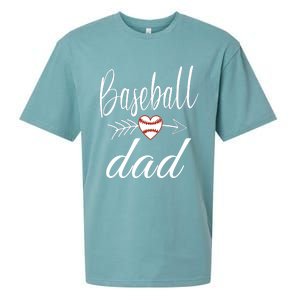 Baseball Dad Heart For Baseball Lovers Funny Gift Sueded Cloud Jersey T-Shirt