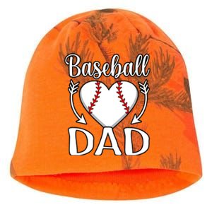 Baseball Dad Heart Sports Player Lover Coach Graphic Gift Kati - Camo Knit Beanie