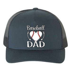 Baseball Dad Heart Sports Player Lover Coach Graphic Gift Yupoong Adult 5-Panel Trucker Hat