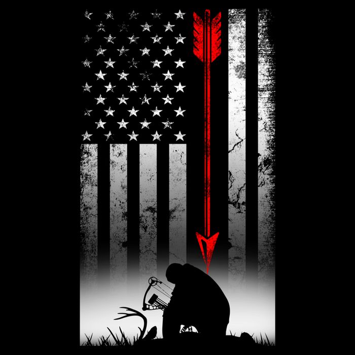 Bow Deer Hunting American Flag Gift For Bow Hunting Gift Bucket Hat