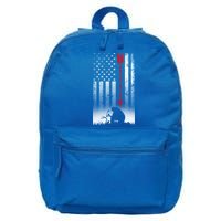 Bow Deer Hunting American Flag Gift For Bow Hunting Gift 16 in Basic Backpack