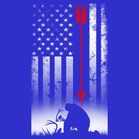 Bow Deer Hunting American Flag Gift For Bow Hunting Gift 16 in Basic Backpack