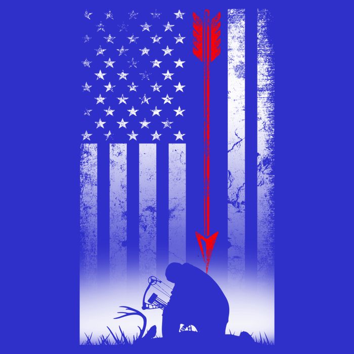 Bow Deer Hunting American Flag Gift For Bow Hunting Gift 16 in Basic Backpack