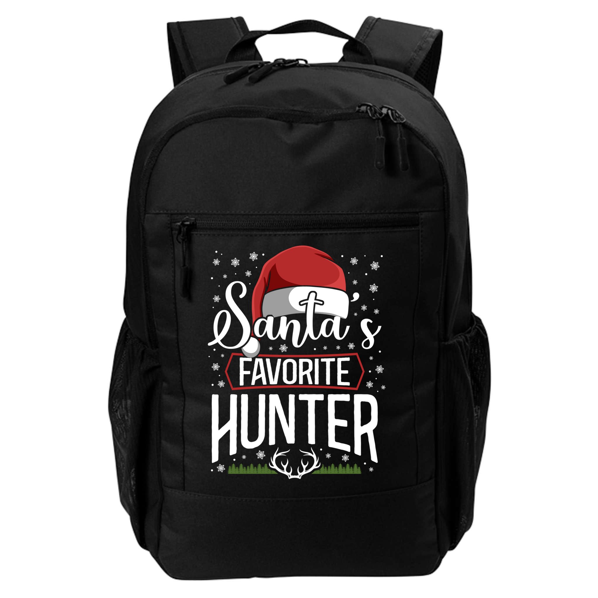 Buck Deer Hunting Hunter Christmas Vintage Santa's Favorite Gift Backpack