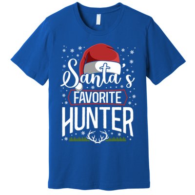 Buck Deer Hunting Hunter Christmas Vintage Santa's Favorite Gift Premium T-Shirt