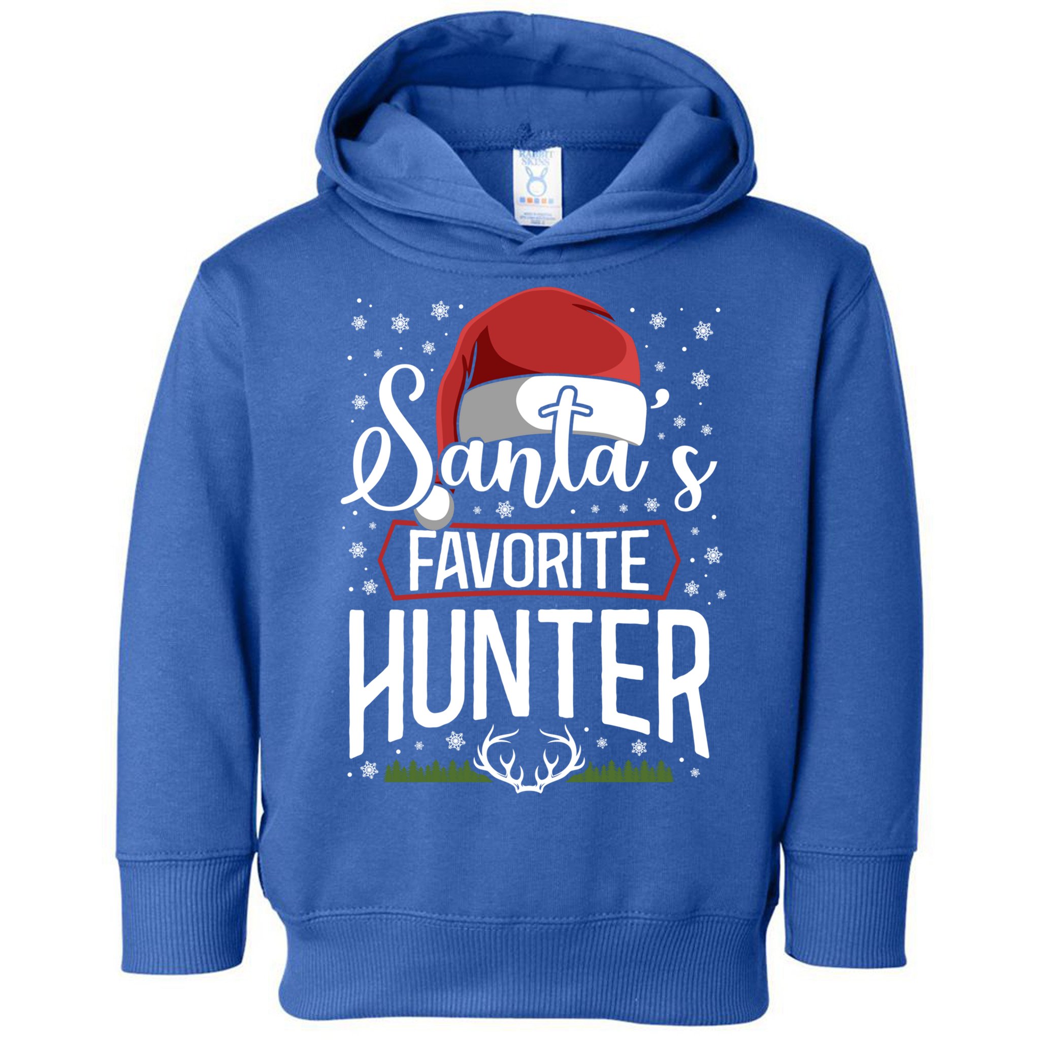 Buck Deer Hunting Hunter Christmas Vintage Santa's Favorite Gift Toddler Hoodie
