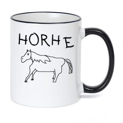 Badly Drawn Horse 11oz Black Color Changing Mug