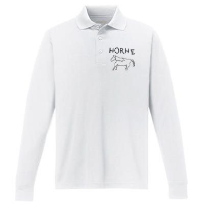 Badly Drawn Horse Performance Long Sleeve Polo