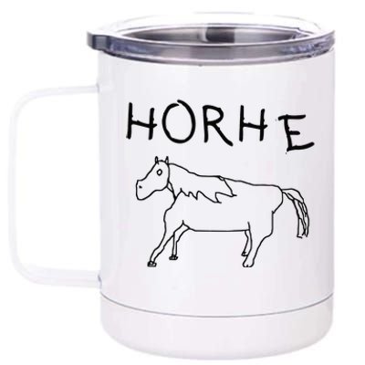 Badly Drawn Horse 12 oz Stainless Steel Tumbler Cup