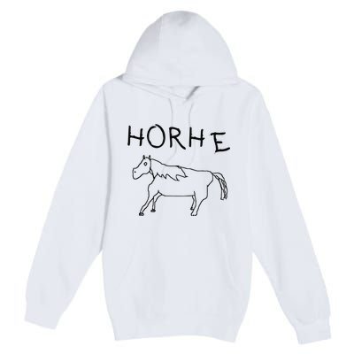 Badly Drawn Horse Premium Pullover Hoodie