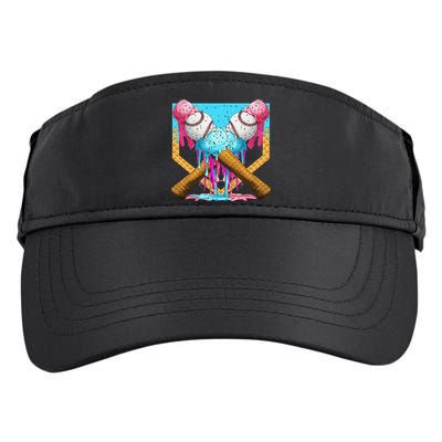 Baseball Drip Home Plate Ice Cream Sport Players  Fans Adult Drive Performance Visor