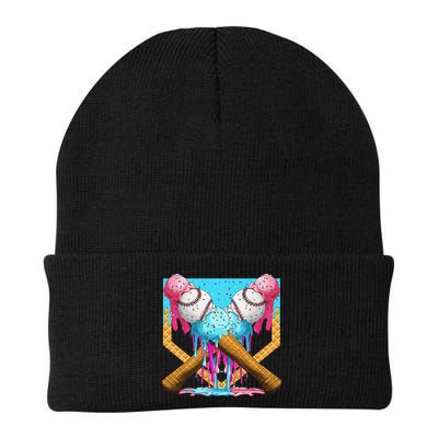 Baseball Drip Home Plate Ice Cream Sport Players  Fans Beanie