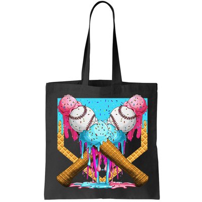 Baseball Drip Home Plate Ice Cream Sport Players  Fans Bag
