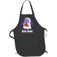 Boo Deng Halloween Costume Cute Baby Hippo Moo Deng Funny Full-Length Apron With Pockets