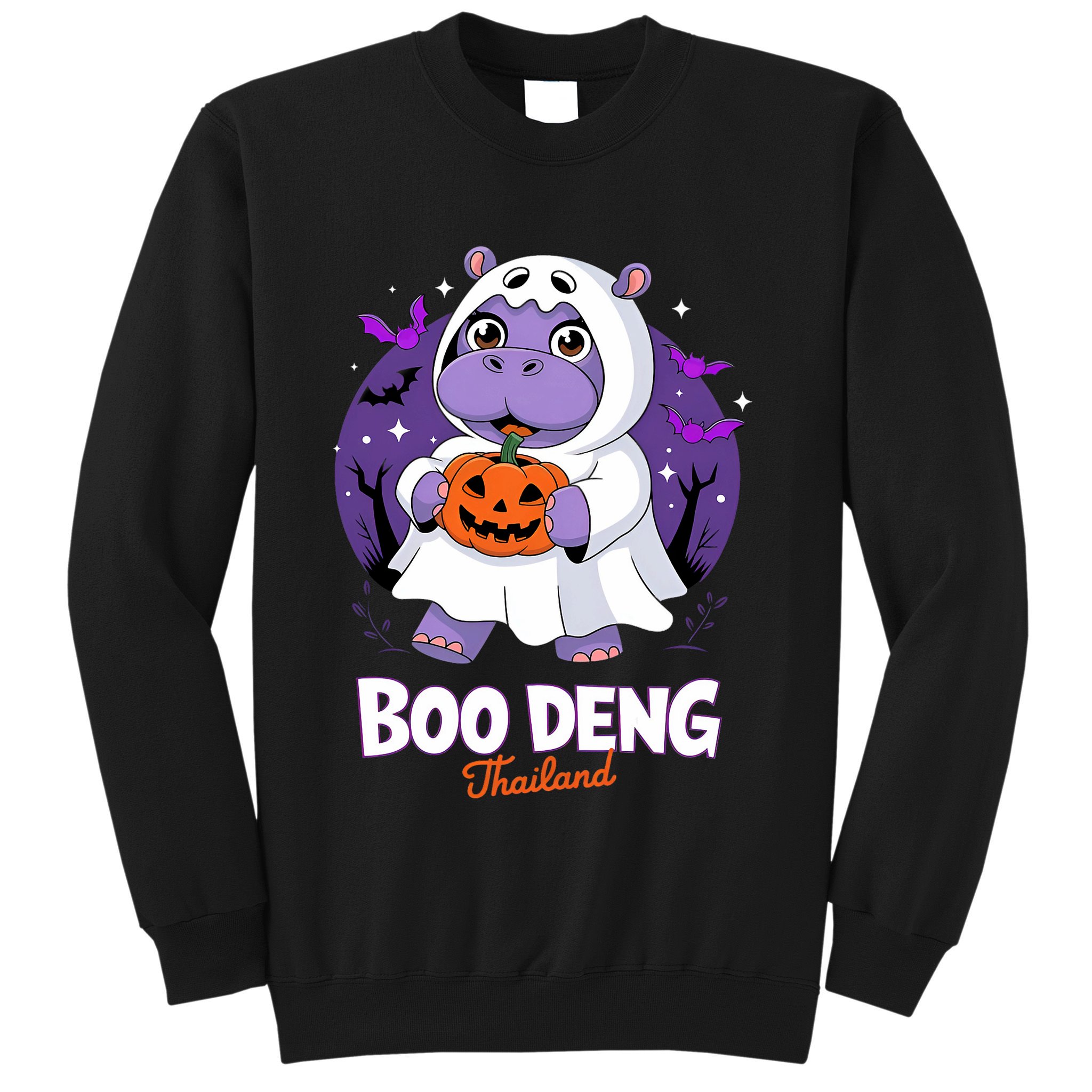 Boo Deng Halloween Costume Cute Baby Hippo Moo Deng Funny Sweatshirt