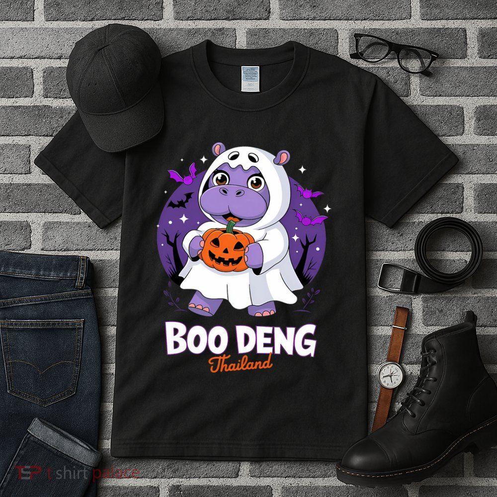 Boo Deng Halloween Costume Cute Baby Hippo Moo Deng Funny Tall T-Shirt