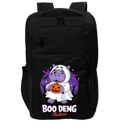 Boo Deng Halloween Costume Cute Baby Hippo Moo Deng Funny Impact Tech Backpack