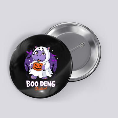 Boo Deng Halloween Costume Cute Baby Hippo Moo Deng Funny Button