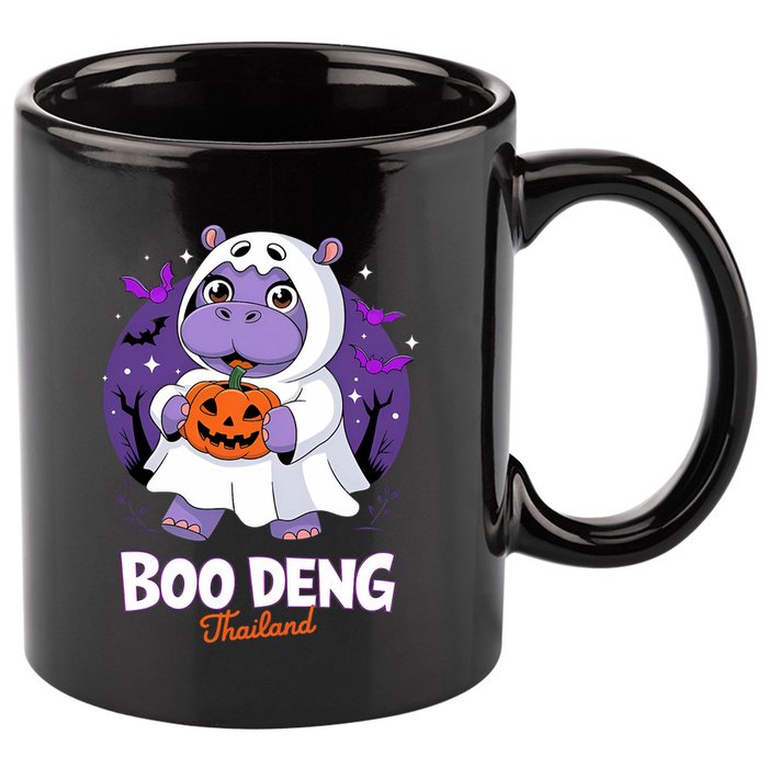 Boo Deng Halloween Costume Cute Baby Hippo Moo Deng Funny 11oz C Handle Ceramic Mug
