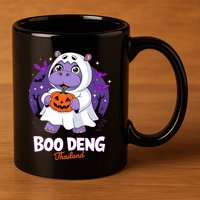 Boo Deng Halloween Costume Cute Baby Hippo Moo Deng Funny 11oz C Handle Ceramic Mug