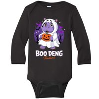 Boo Deng Halloween Costume Cute Baby Hippo Moo Deng Funny Baby Long Sleeve Bodysuit