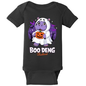 Boo Deng Halloween Costume Cute Baby Hippo Moo Deng Funny Baby Bodysuit