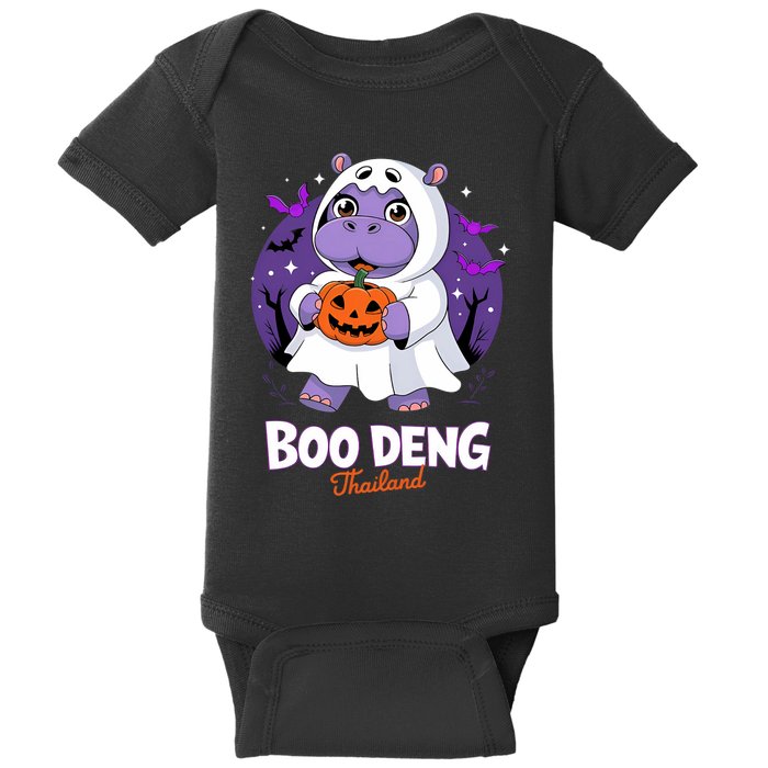 Boo Deng Halloween Costume Cute Baby Hippo Moo Deng Funny Baby Bodysuit