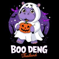 Boo Deng Halloween Costume Cute Baby Hippo Moo Deng Funny Toddler T-Shirt