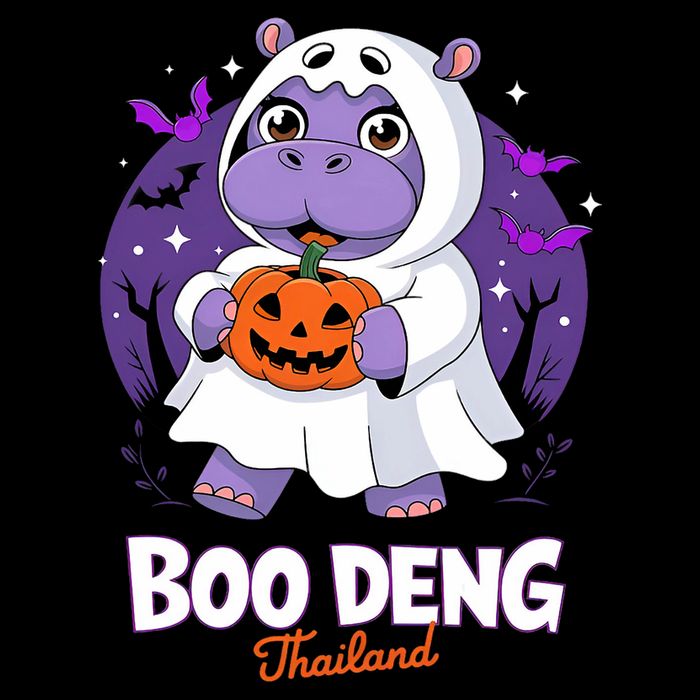 Boo Deng Halloween Costume Cute Baby Hippo Moo Deng Funny Toddler T-Shirt